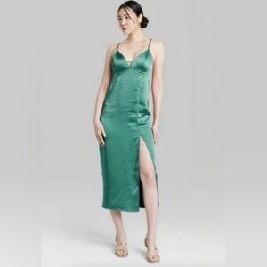 Wild Fable Spaghetti Strap Silky Slip Dress M NWT